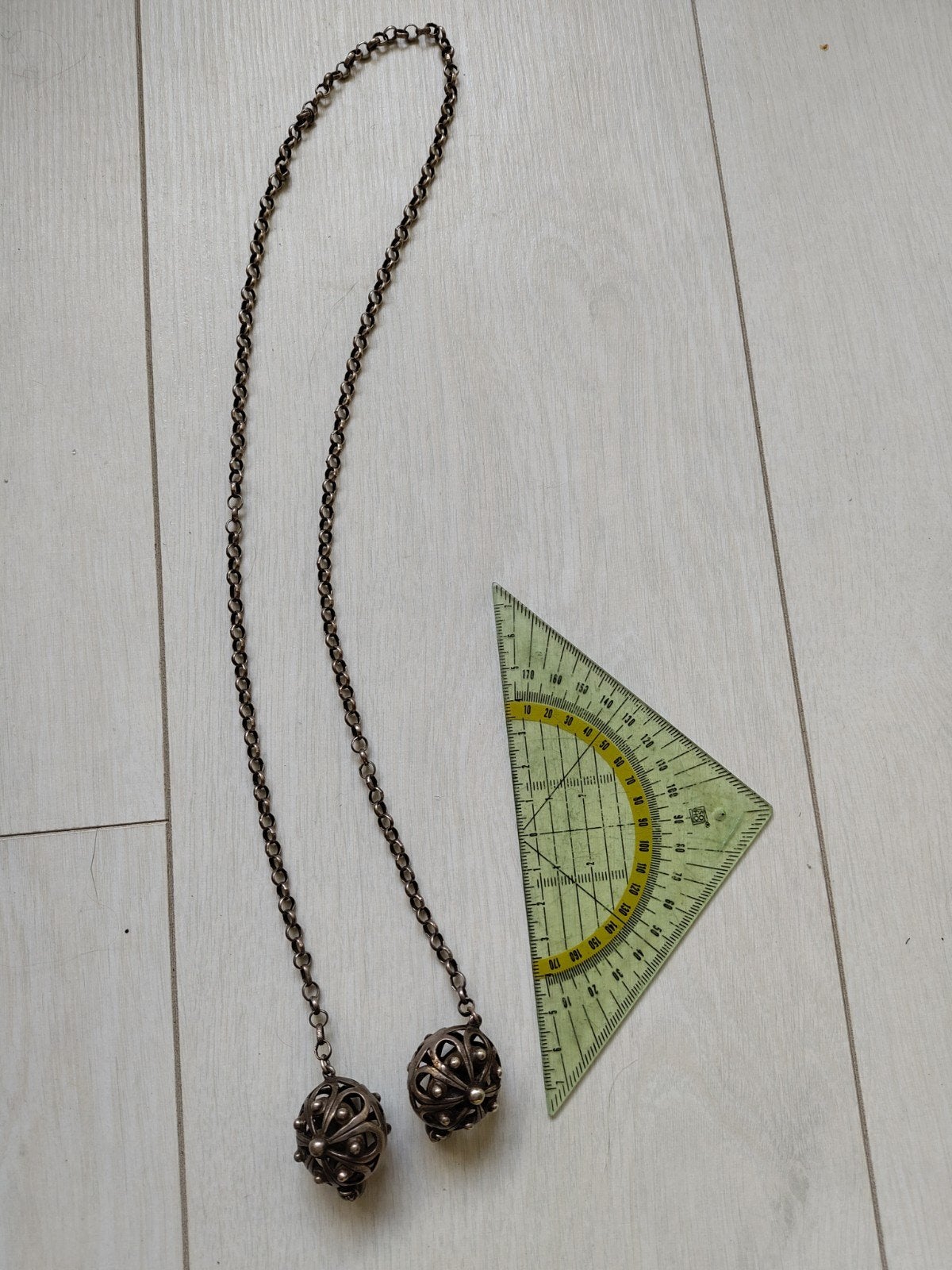Antieke massief zilveren ketting met Zeeuwse knopen - Gemerk, Ophalen of Verzenden, Zo goed als nieuw, Zilver, Ketting