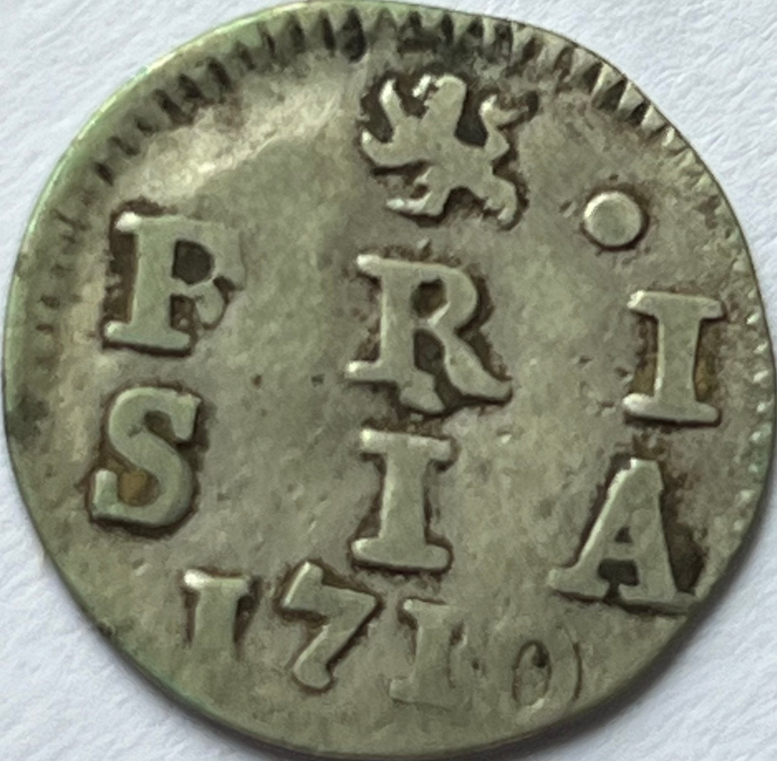 Friesland dubbele stuiver 1710, Postzegels en Munten, Vóór koninkrijk, Zilver, Losse munt, Overige waardes