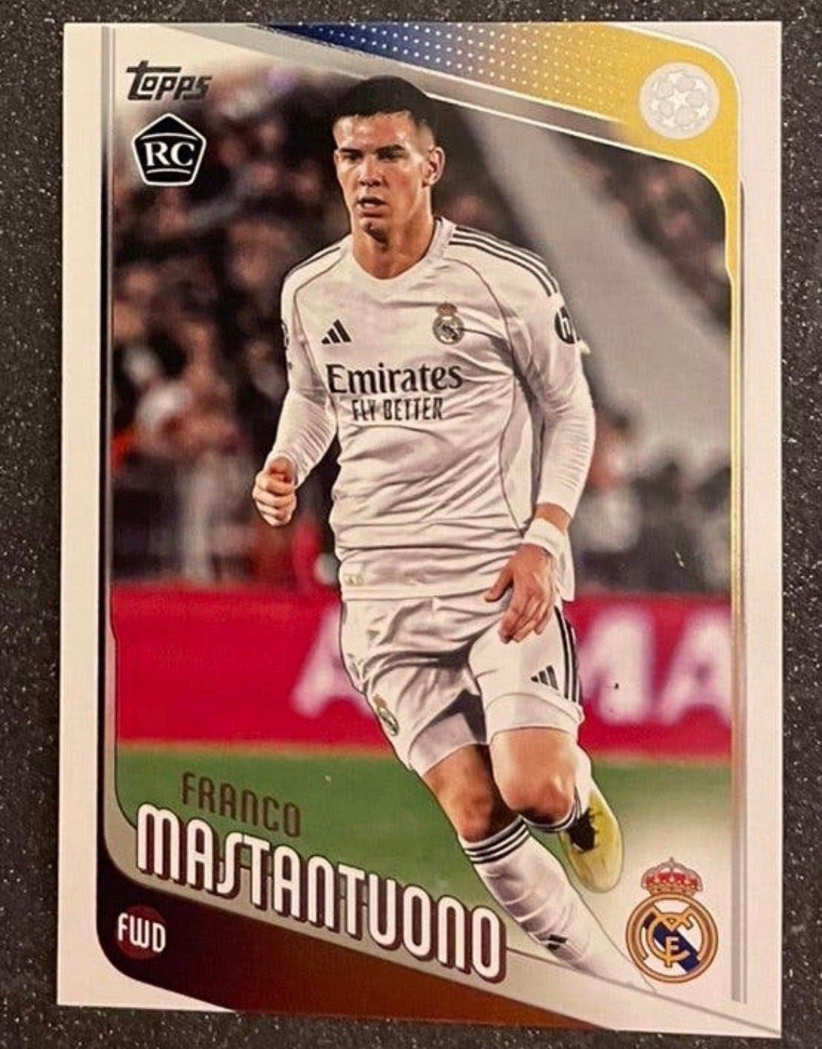 Topps UCC Flagship ‘26  ROOKIE CARD  MASTANTUONO REAL MADRID, Verzenden, Zo goed als nieuw, Plaatje
