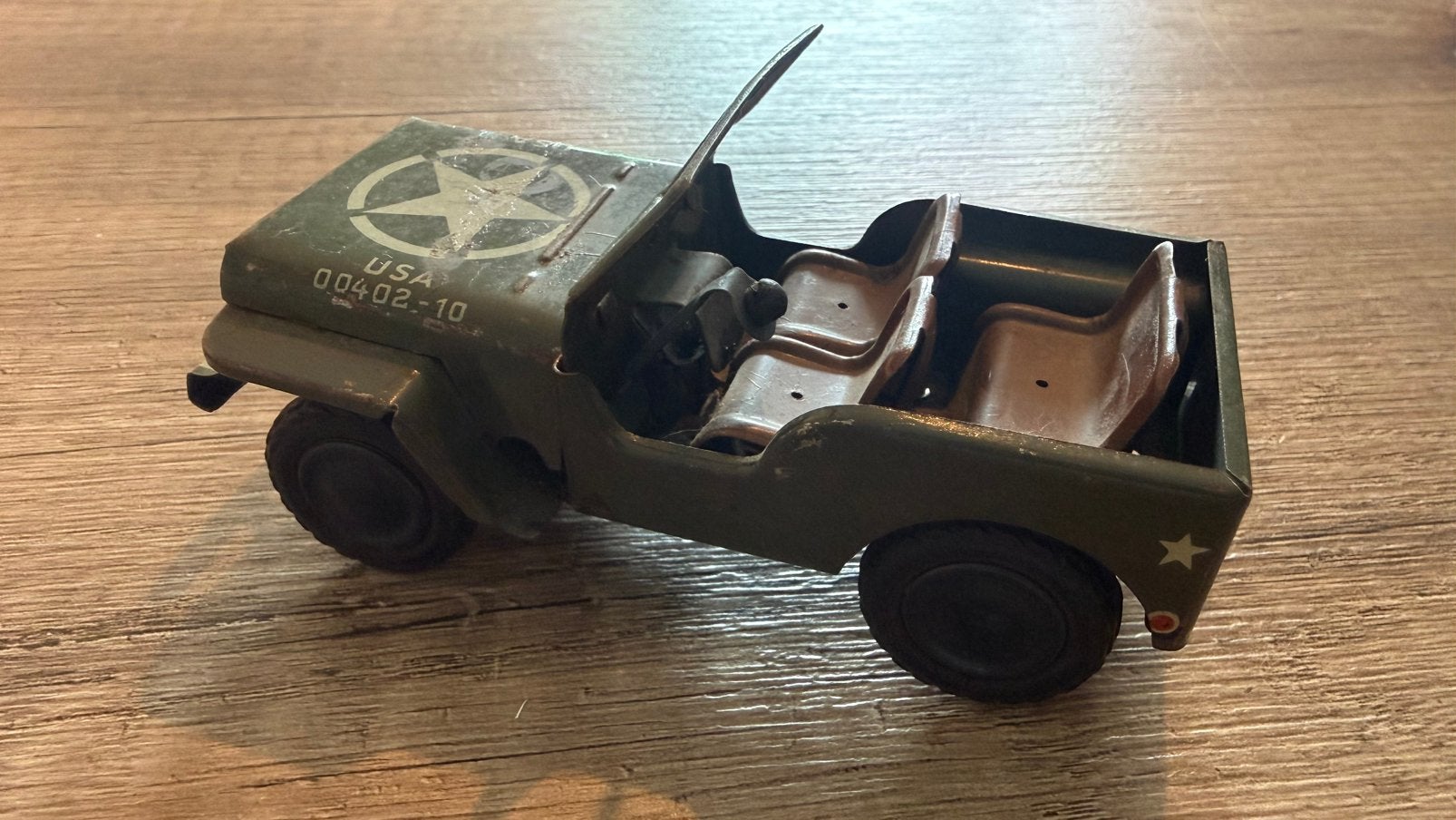 Göso Military Police Jeep00402-10–blikken speelgoed ca. 1950, Ophalen, Gebruikt, Overige merken