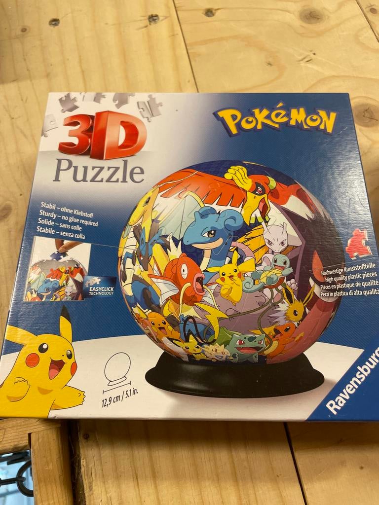 Ravensburger Pokémon 3D Puzzel Bal, Ophalen of Verzenden, Meer dan 50 stukjes, Gebruikt, 6 jaar of ouder