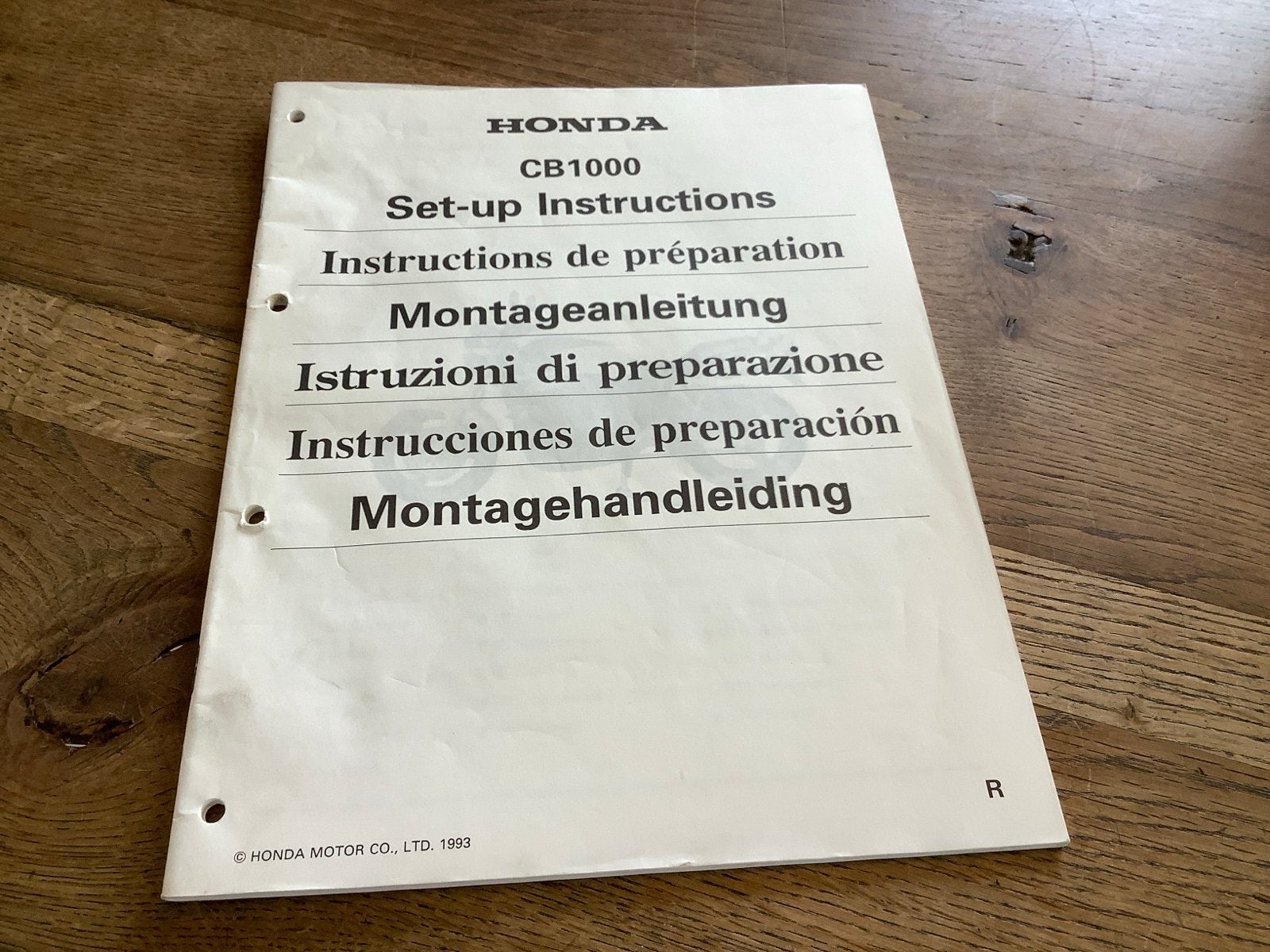 Honda CB1000 Montagehandleiding 1993.  (3), Motoren, Verzenden, Honda