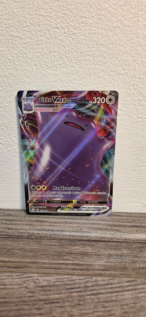 Pokémon Kaart: Ditto VMAX (320 HP), Hobby en Vrije tijd, Verzamelkaartspellen | Pokémon, Ophalen, Zo goed als nieuw, Losse kaart