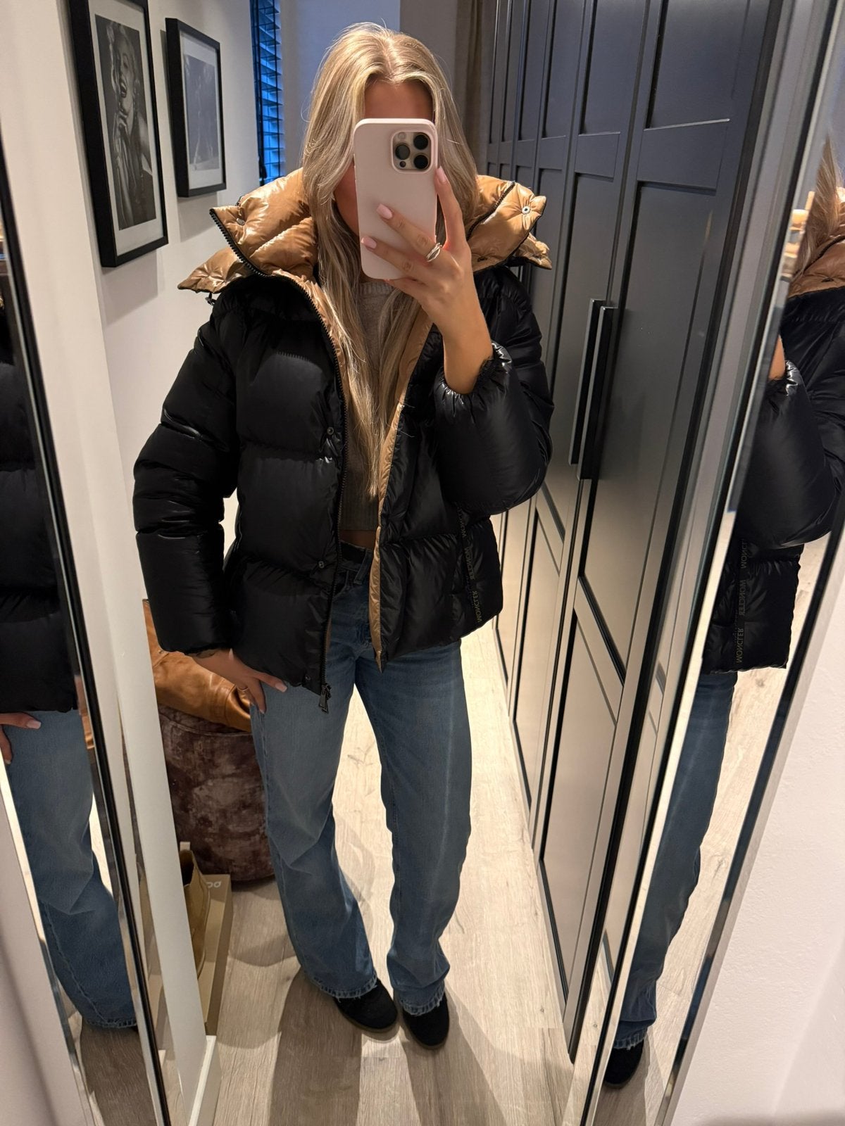 Moncler Parana Hooded Short Down Jacket, Kleding | Dames, Jassen | Winter, Ophalen of Verzenden, Zo goed als nieuw, Maat 34 (XS) of kleiner