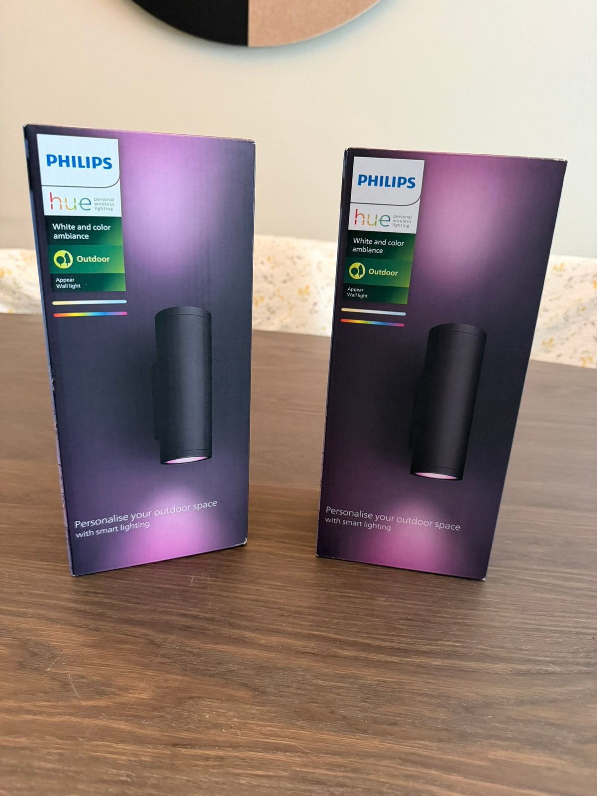 Philips Hue Appear muurlamp zwart - white en color, Tuin en Terras, Buitenverlichting, Minder dan 50 watt, Wandlamp, Ophalen of Verzenden