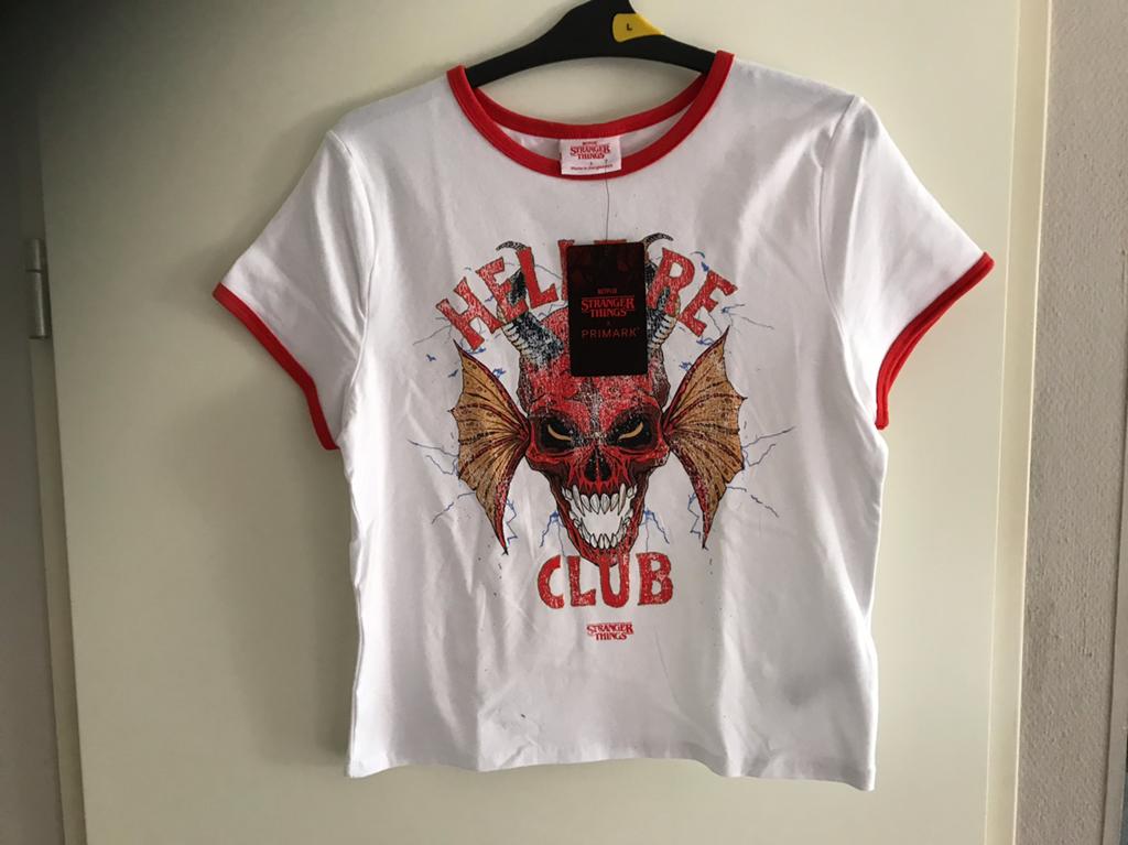 Stranger Things Hellfire T-shirt, Wit, Maat 42/44 (L), Nieuw, Ophalen of Verzenden