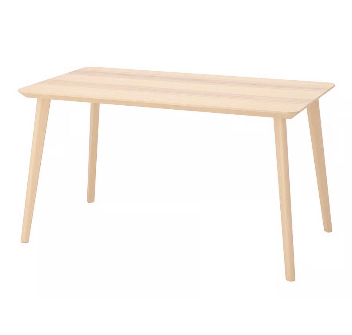 IKEA Lisabo eettafel 140x78 cm essenfineer, Huis en Inrichting, Ophalen, 100 tot 150 cm, 50 tot 100 cm, Zo goed als nieuw
