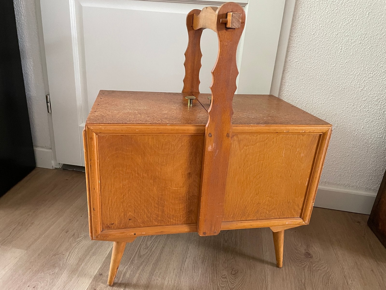 Vintage Naaibox Jaren '60 - Zelfgemaakt Houten Naaikistje, Ophalen