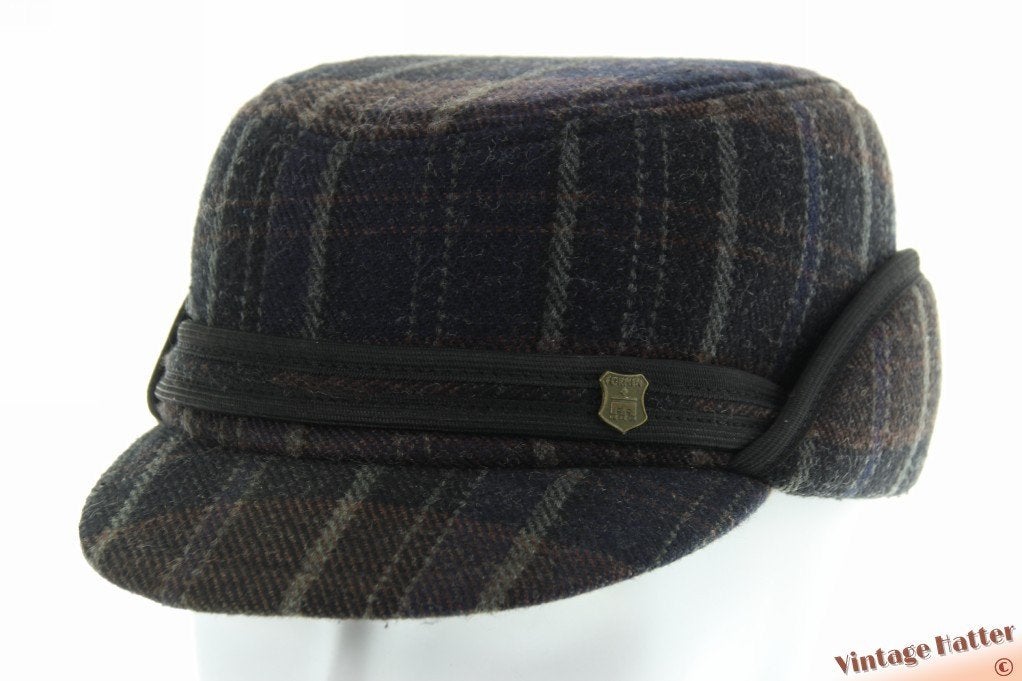 Winter pet NN-Fashion Formen blauw aubergine + oorwarmer 56