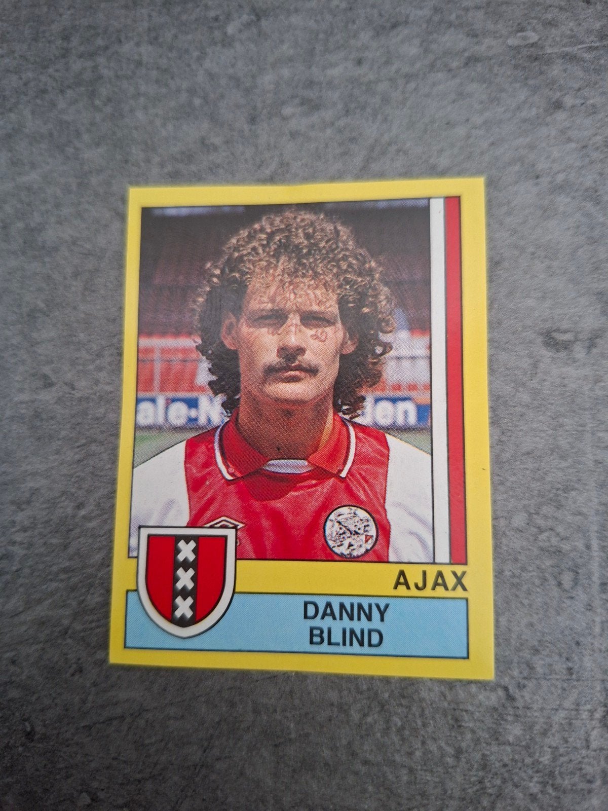Panini sticker Voetbal 90. Speler Dany Blind Ajax., Verzenden, Zo goed als nieuw, Sticker
