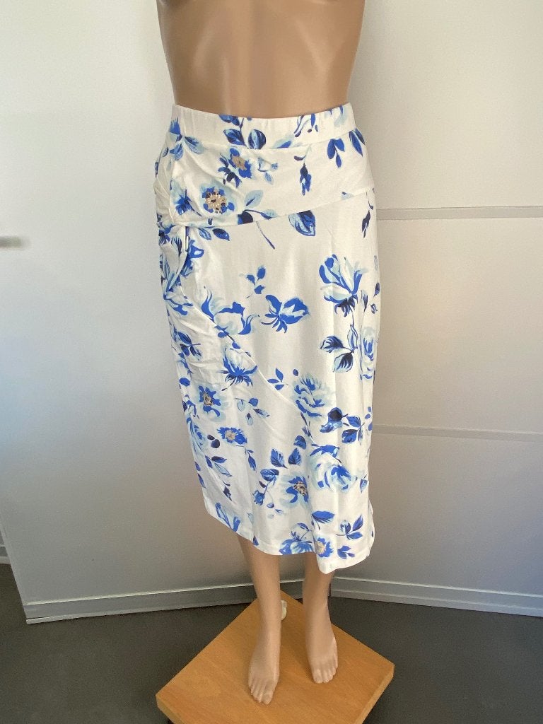 i194/3 Nieuw: Susskind rok maat 42=L/XL rokje gebr-wit/blauw, Blauw, Maat 42/44 (L), Nieuw, Ophalen of Verzenden