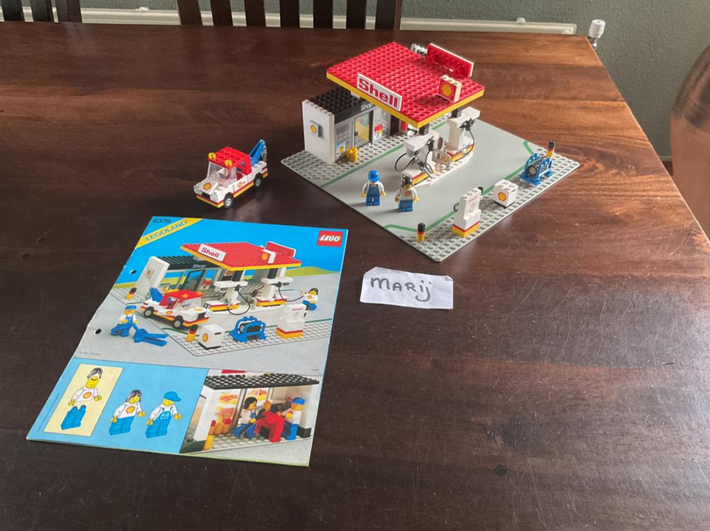 Lego 6378 Legoland Shell tankstation, Gebruikt, Lego, Compleet, Ophalen of Verzenden