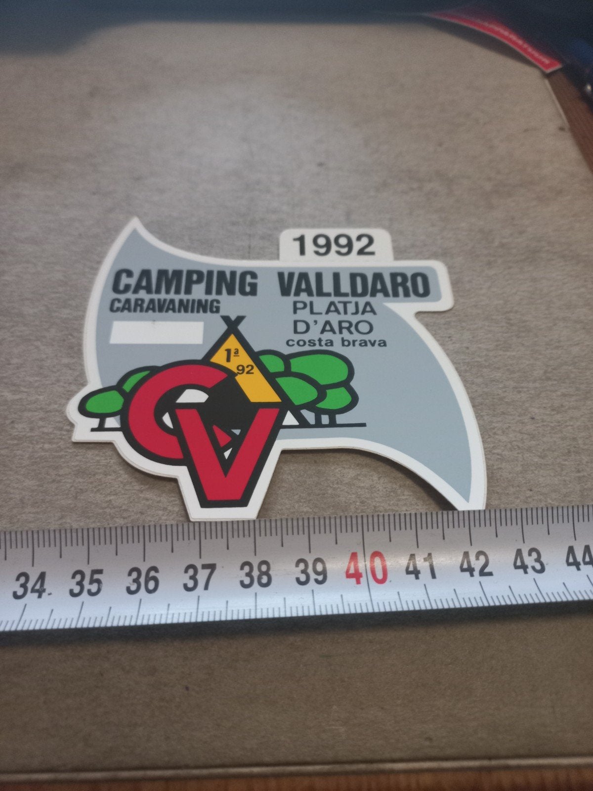 Vintage Camping VallDaro 1992 Sticker Costa Brava, Ophalen of Verzenden, Gebruikt