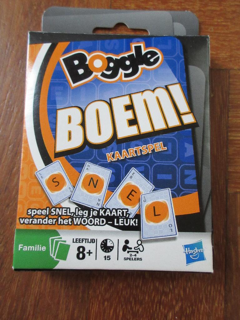Boggle Boem! kaartspel, Een of twee spelers, Ophalen of Verzenden, Gebruikt