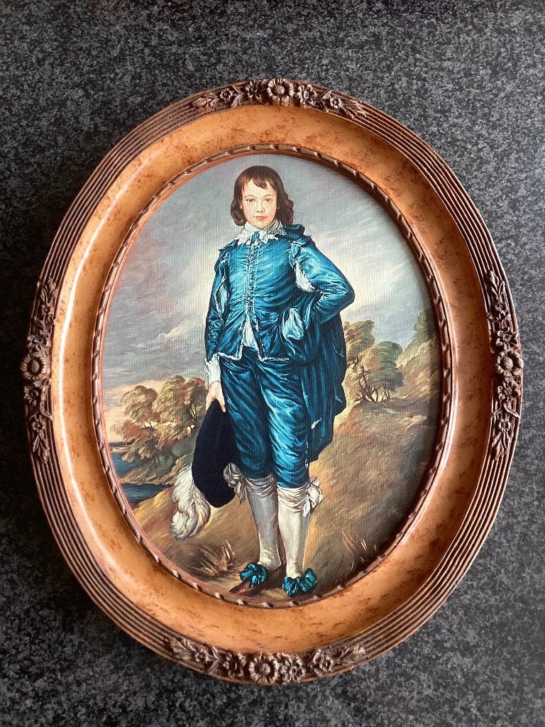 Schilderijlijst, kunststof, notenkleur, biedermeier, vintage, Ophalen, Bruin, Kunststof, Gebruikt