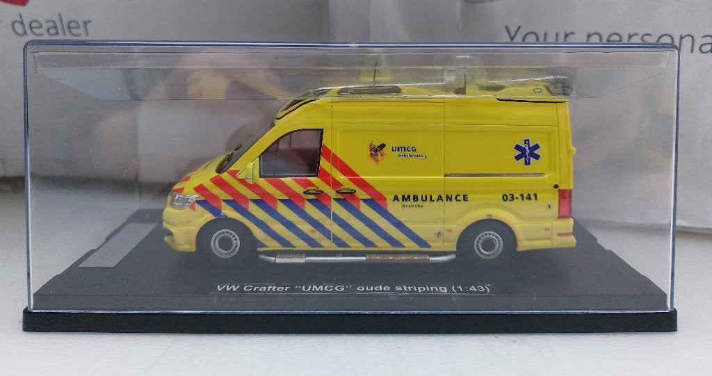Scalemasters 1:43 Volkswagen Crafter Ambulance 03-141, Hobby en Vrije tijd, Ophalen of Verzenden, Nieuw, Auto, Overige merken