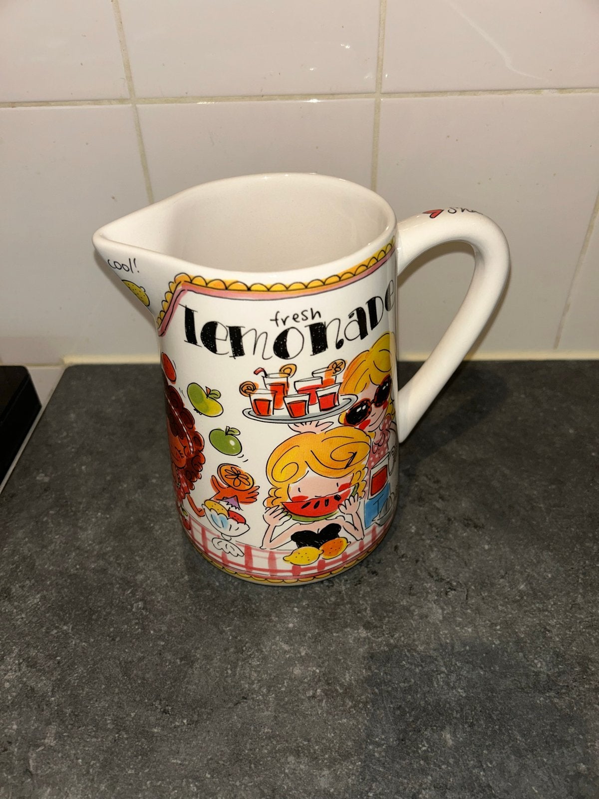 Blond Amsterdam sapkan - nooit gebruikt, Ophalen, Handbeschilderd, Porselein of Keramiek, Pot of Kruik