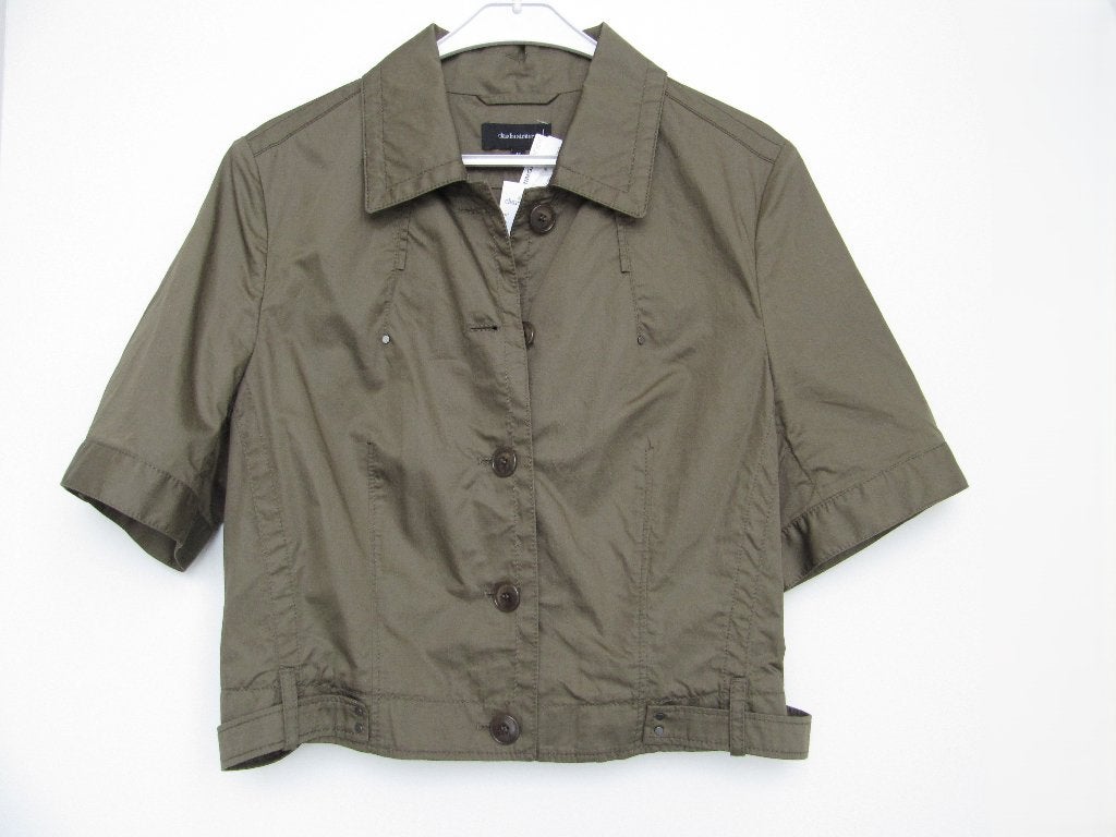 Nieuw Claudia Sträter cropped jasje army groen katoen 44, Verzenden, Maat 42/44 (L), Nieuw, Groen