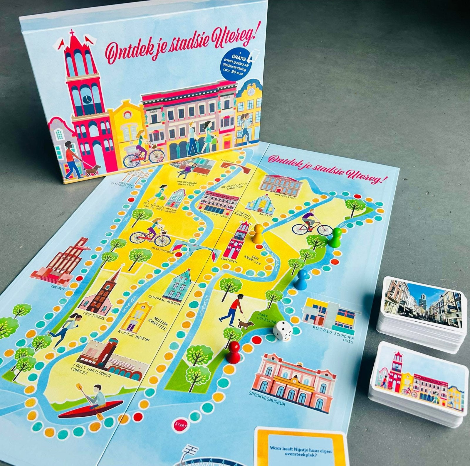 Ontdek je stadsie Utereg! Bordspel Utrecht, Vijf spelers of meer, Verzenden, Nieuw