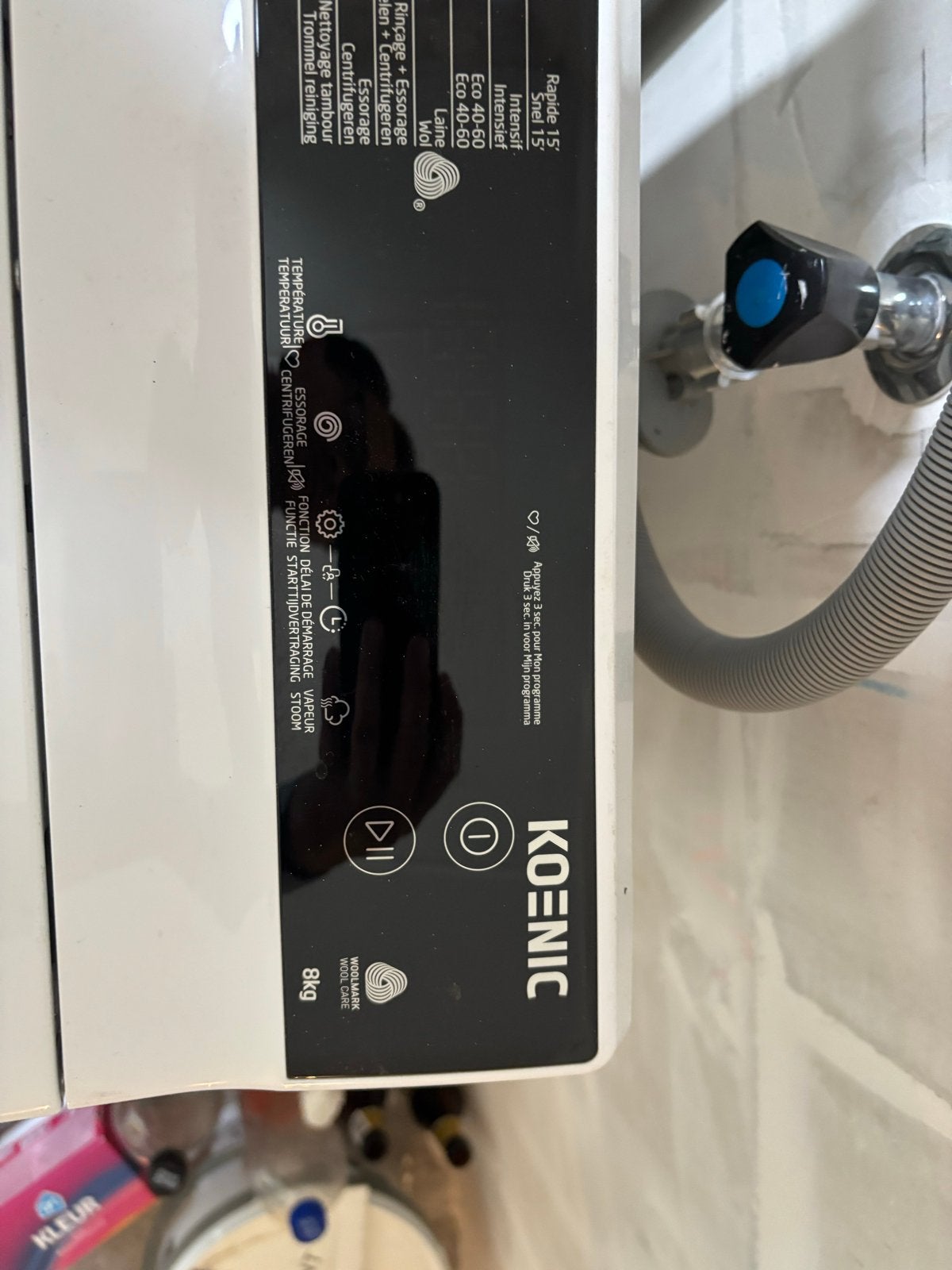 Koenic wasmachine bovenlader, Witgoed en Apparatuur, Wasmachines, Ophalen, Bovenlader, Zo goed als nieuw, Wolwasprogramma