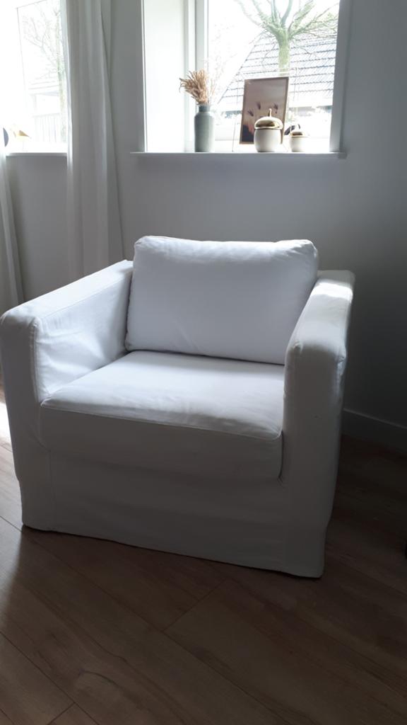 Fauteuil Ikea wit, Huis en Inrichting, Fauteuils, Ophalen, Zo goed als nieuw, 75 tot 100 cm, Minder dan 50 cm