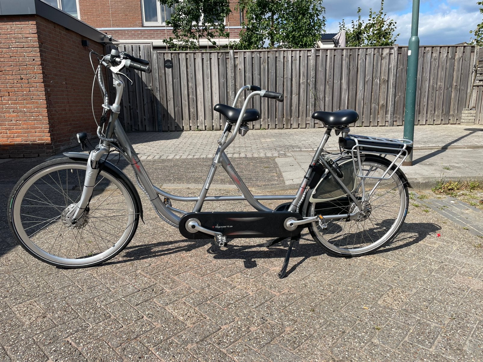 Electrische tandem Sparta Double X, Fietsen en Brommers, Ophalen, Zo goed als nieuw, 53 tot 57 cm, Minder dan 10 versnellingen