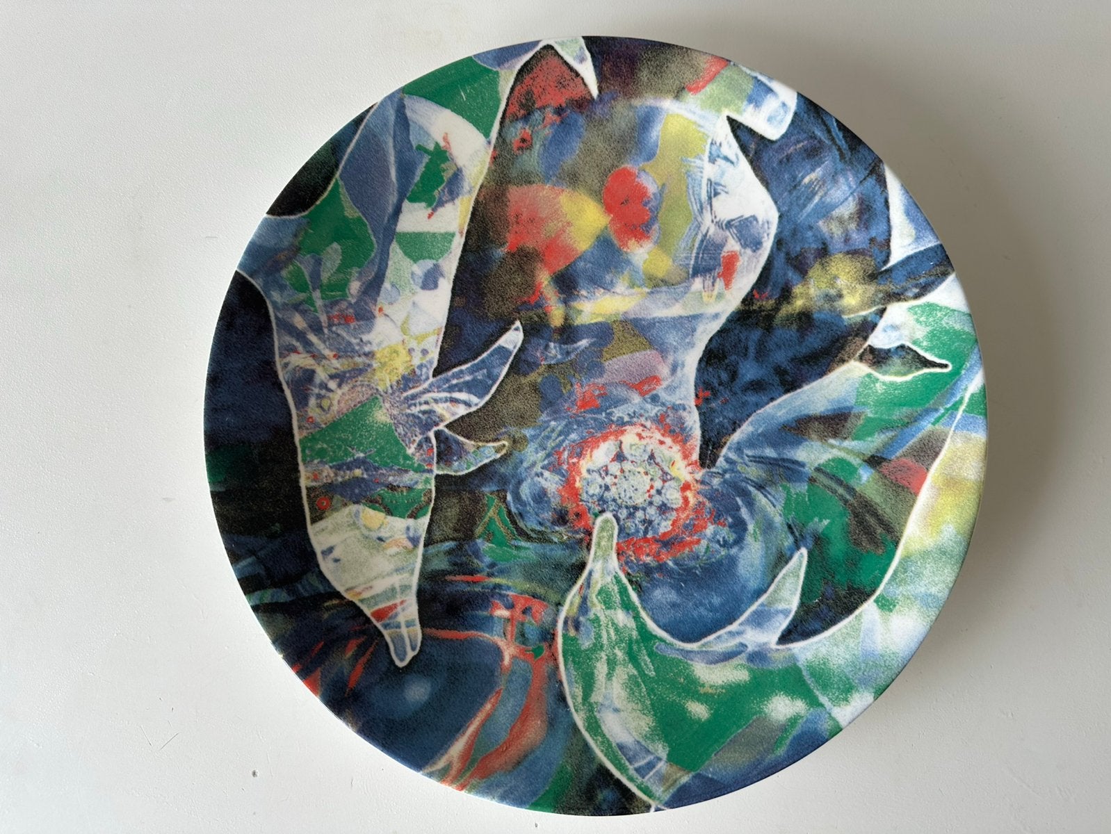 Kunst op tafel 1001 reasons to love the earth prachtig bord, Ophalen of Verzenden, Bord, Meerkleurig, Steen/keramiek