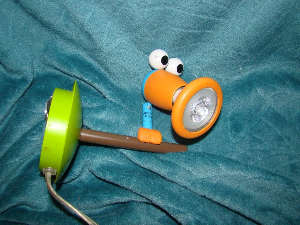 spot lamp muurlamp vogel met snapper en stekker, Halogeen, Zo goed als nieuw, Metaal, Plafondspot of Wandspot