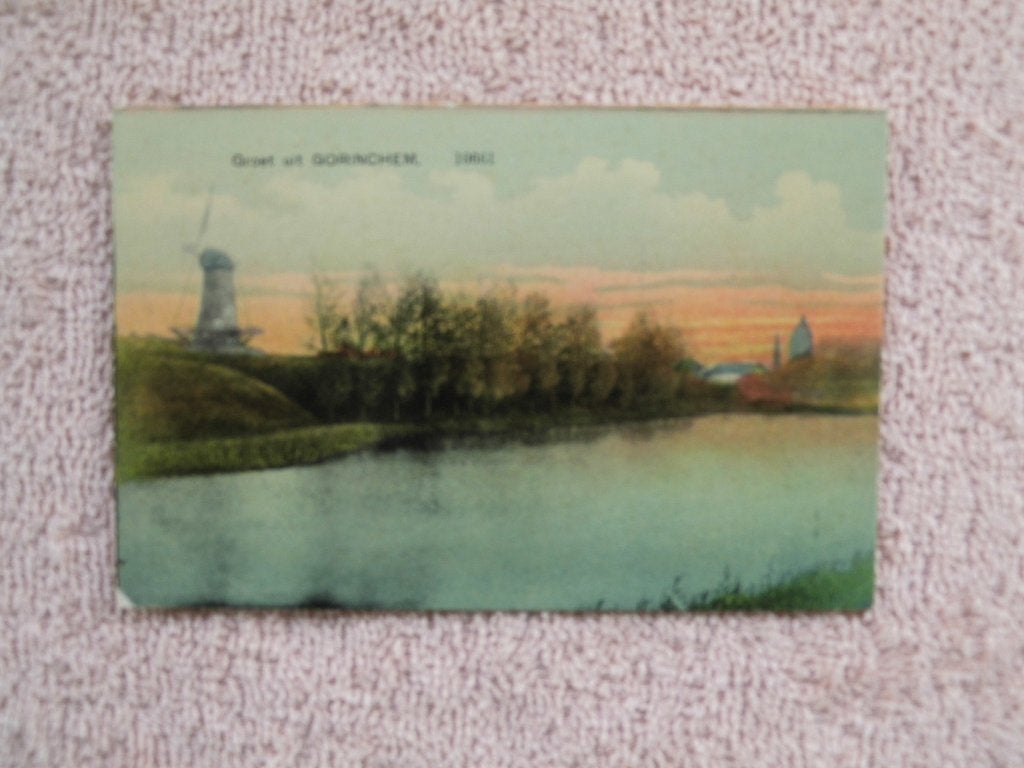 Ansichtkaart Groet uit Gorinchem - Molen en Water, Verzamelen, Ophalen of Verzenden, Voor 1920, Ongelopen, Zuid-Holland