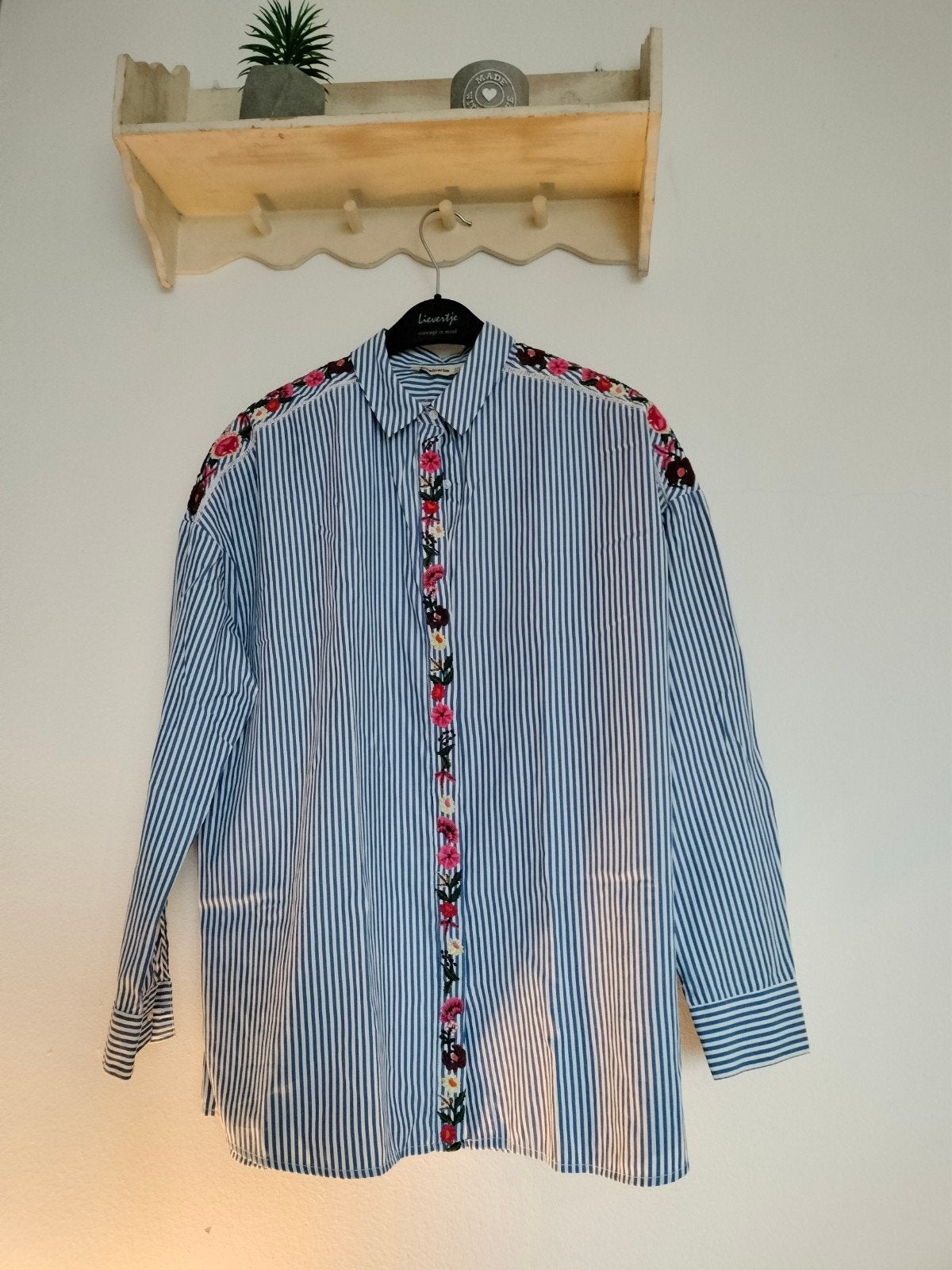 Stradivarius blouse maat S 36, Kleding | Dames, Blouses en Tunieken, Blauw, Ophalen of Verzenden, Zo goed als nieuw, Maat 36 (S)