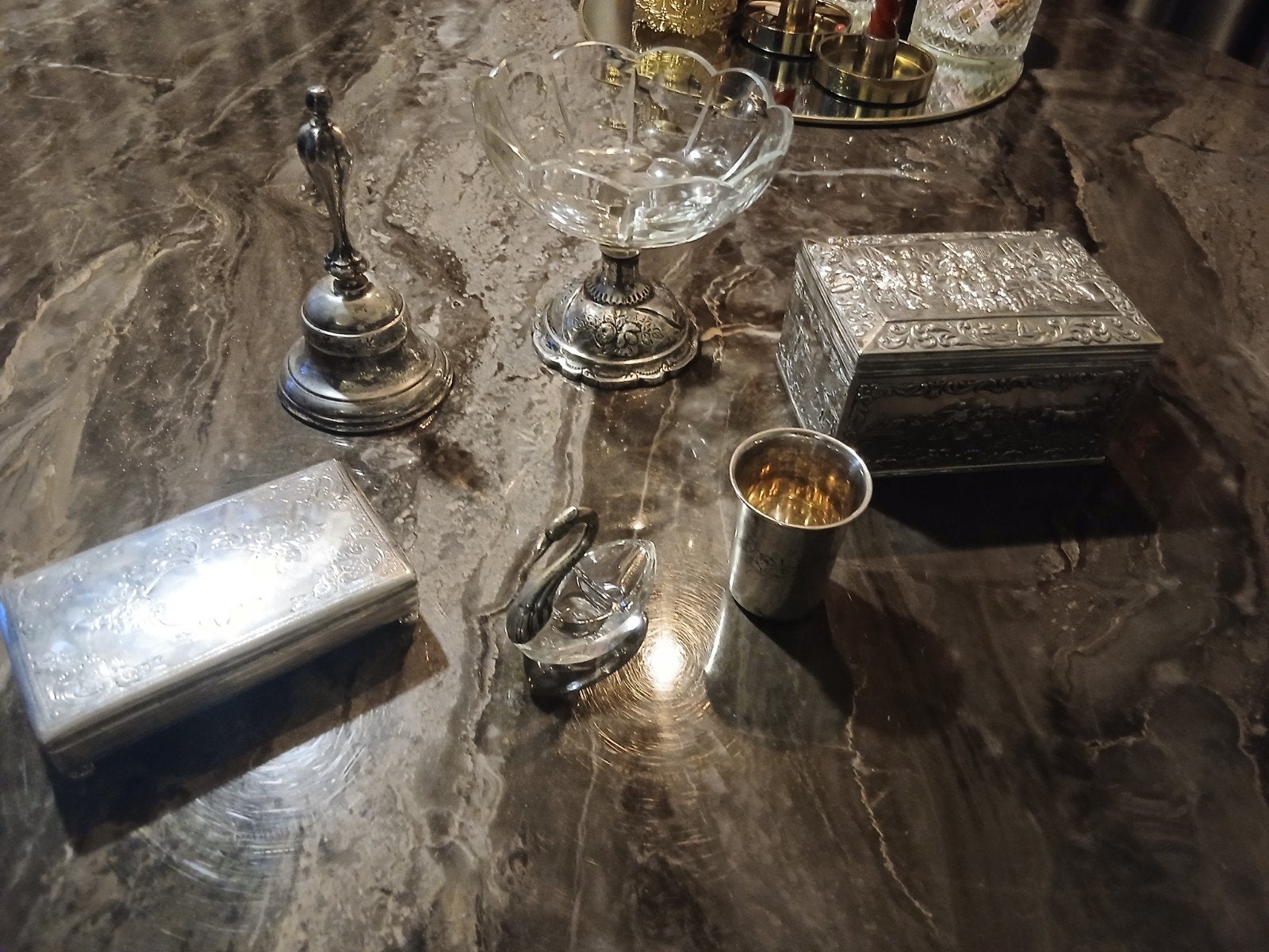 Massief zilveren objecten met officiële zilver keurmerken, Antiek en Kunst, Verzenden, Zilver