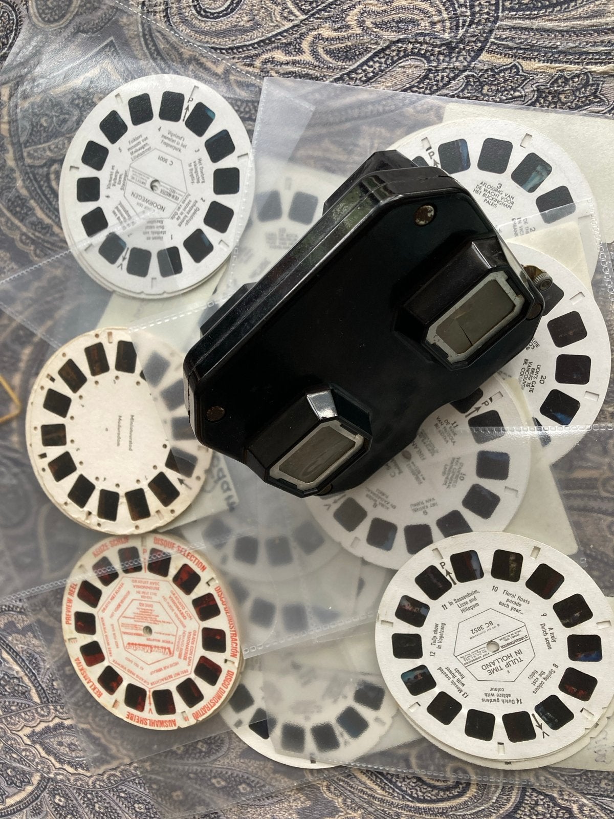 View-Master kijker met diverse schijven, Ophalen of Verzenden, Gebruikt, Overige merken, Overig typen