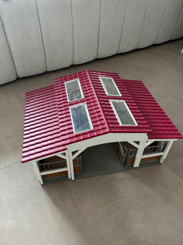 Schleich paarden met manege  en toebehoren, Ophalen, Zo goed als nieuw, Paard, Beeldje of Figuurtje