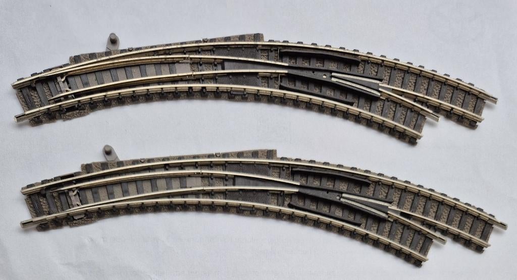Gebogen wissel (9175) n spoor Fleischmann, Gebruikt, Gelijkstroom, Fleischmann, Rails
