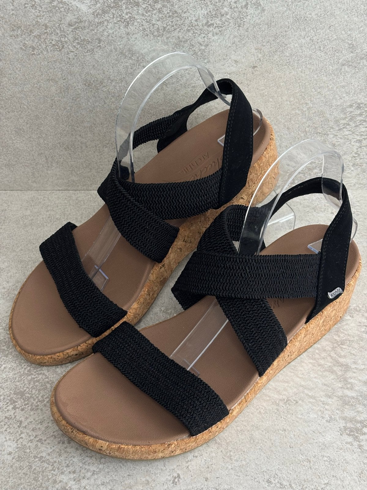 Skechers Arch Fit zwarte sandalen maat 40, Ophalen of Verzenden, Nieuw, Zwart, Sandalen of Muiltjes