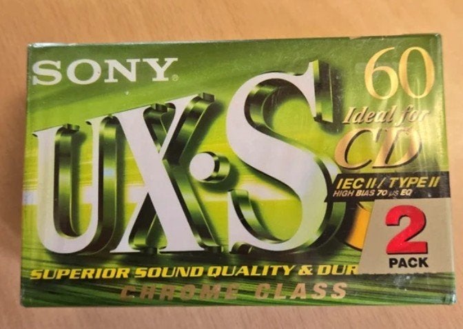 2-Pack SONY UX-S 60 Chrome Type II, Nieuw, Geseald, Cd's en Dvd's, Cassettebandjes, Nieuw in verpakking, Onbespeeld, Overige genres