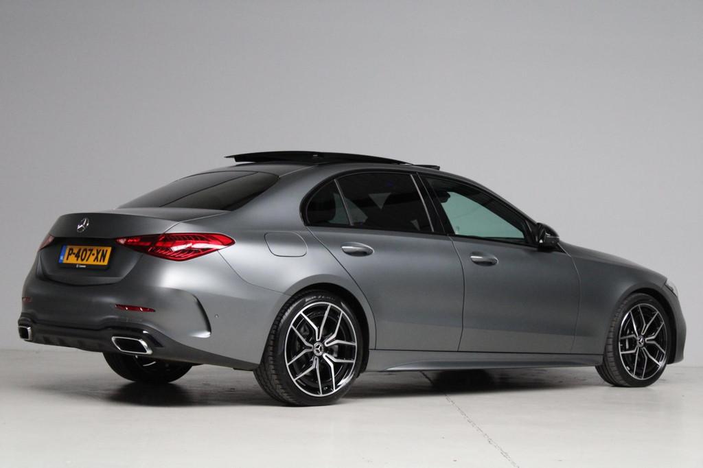 Mercedes-Benz C-klasse 180 AMG Line Night Pakket Magno Grey, Automaat, Euro 6, 4 cilinders, Automatische klimaatregeling