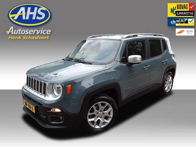 Jeep Renegade 1.4 MultiAir Limited AUTOMAAT. LEER, Auto's, Jeep, Gebruikt, 4 cilinders, 600 kg, 1368 cc