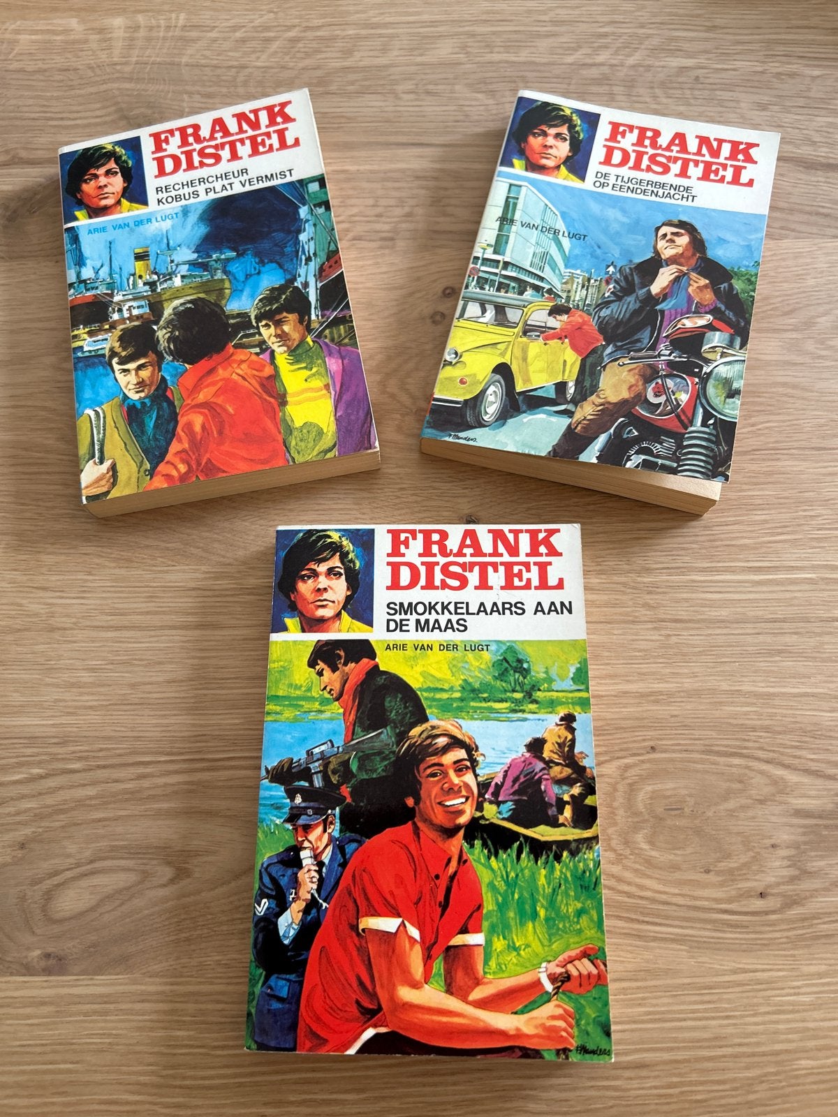 Frank Distel Boeken - 3-delige set van Arie van der Lugt, Ophalen of Verzenden, Gelezen