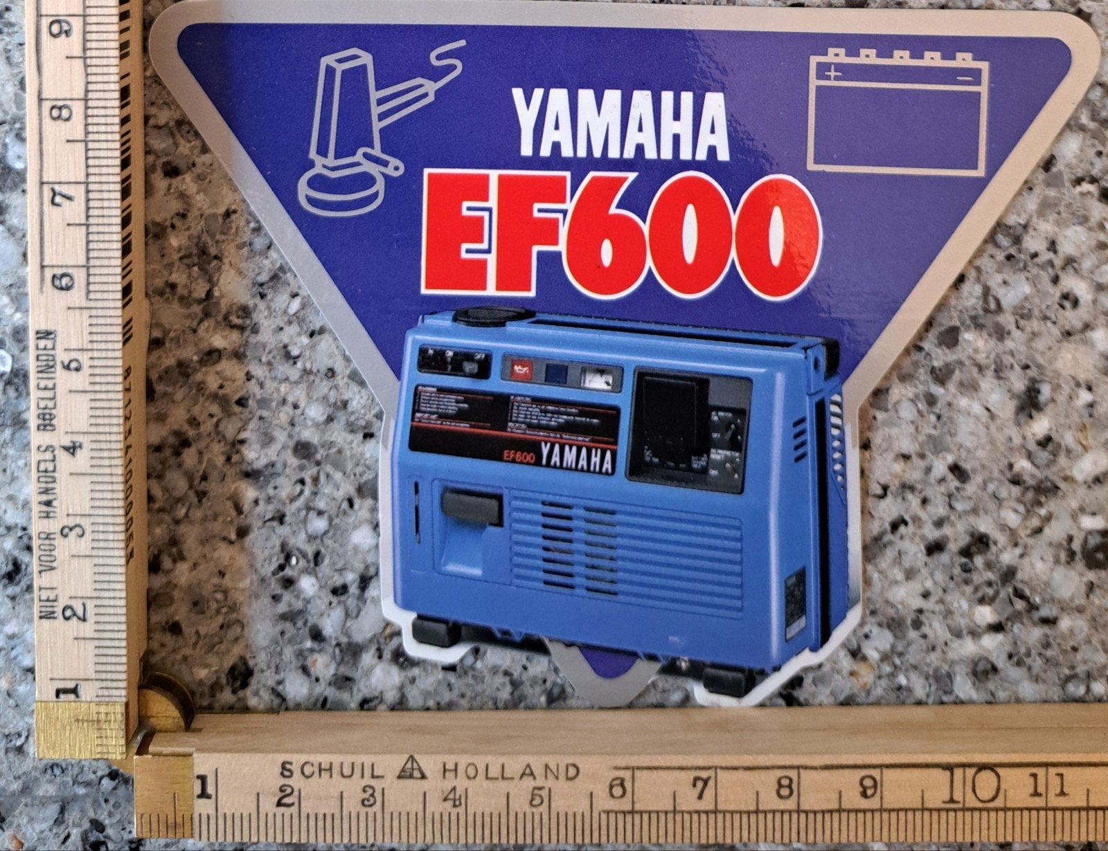 Vintage sticker Yamaha EF 600 bouwradio radio Logo merk, Ophalen of Verzenden, Zo goed als nieuw