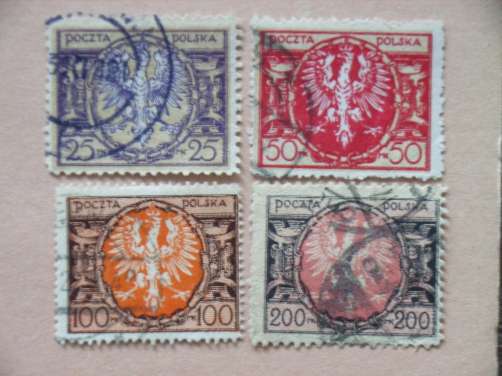 KZ  Polen 171-174, Ophalen of Verzenden, Polen, Gestempeld