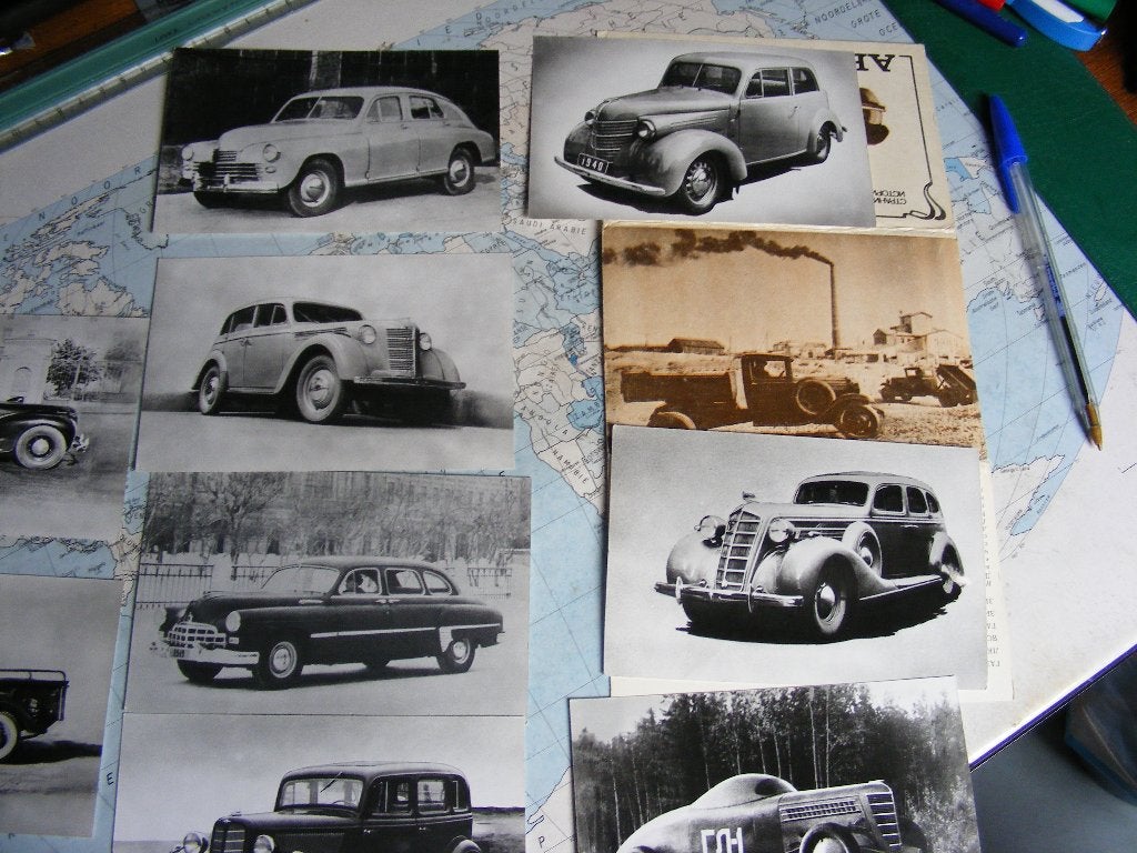 9 OUDE AUTO'S - Russische Ansichtk.  v .h. jaar 1984 uit, Verzenden, 1980 tot heden, Voertuig