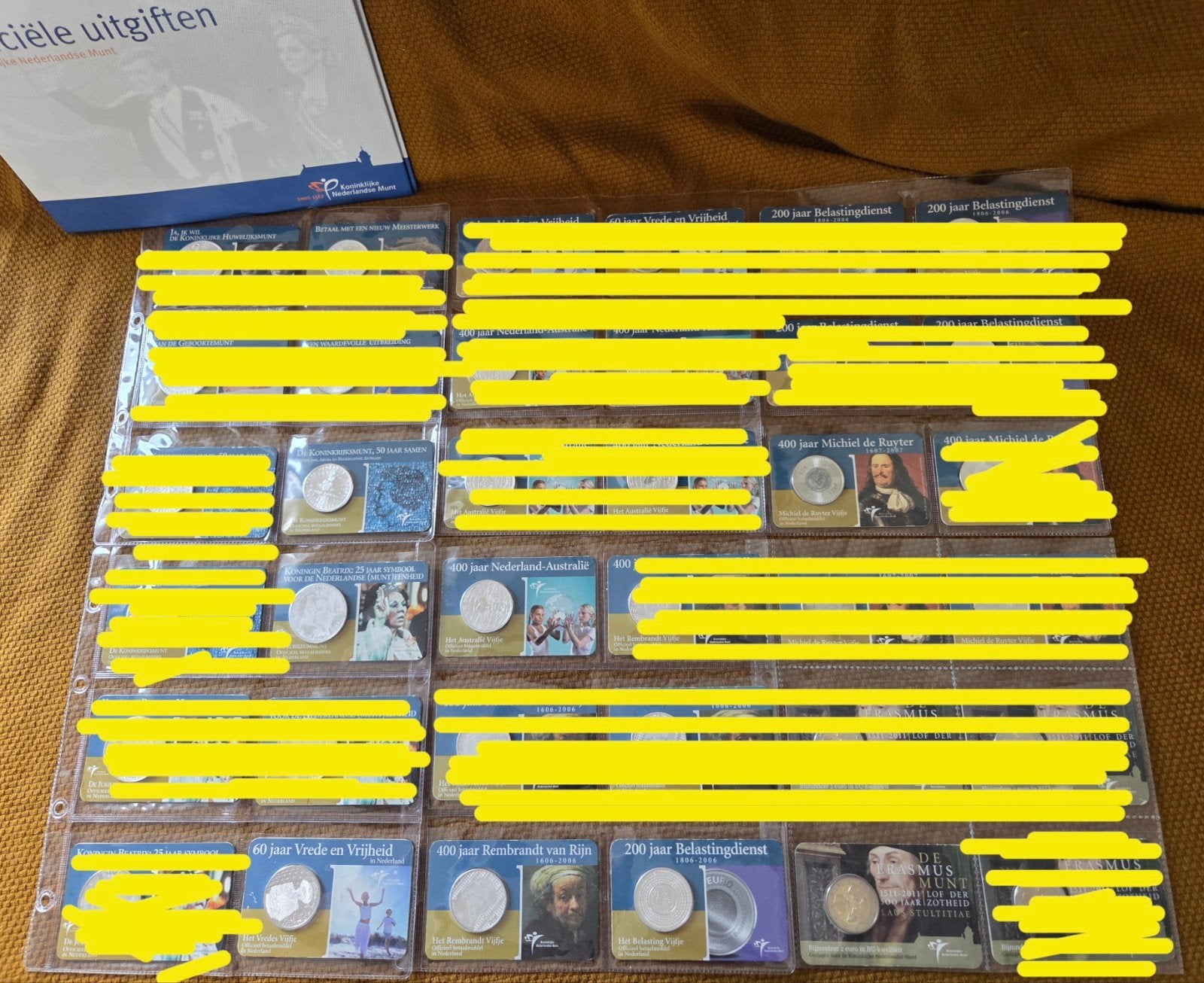 coincard verzameling per ACHT stuks zilver, Postzegels en Munten, Ophalen of Verzenden, Nederland, Munten