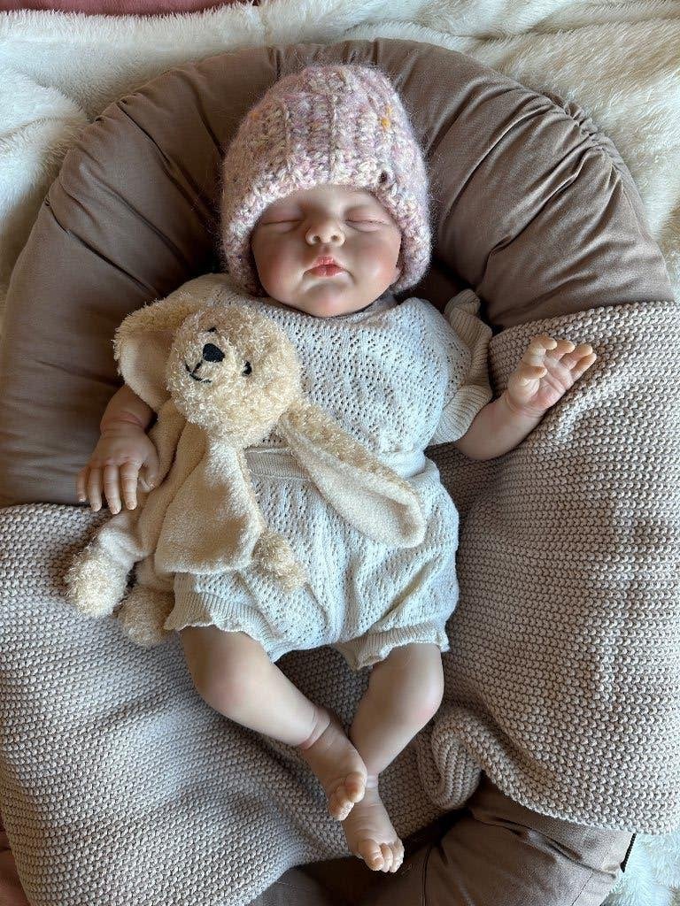 Reborn Lou | Realistische Reborn Babypop | Handgemaakt, Ophalen of Verzenden, Zo goed als nieuw, Babypop, Levensecht of Reborn
