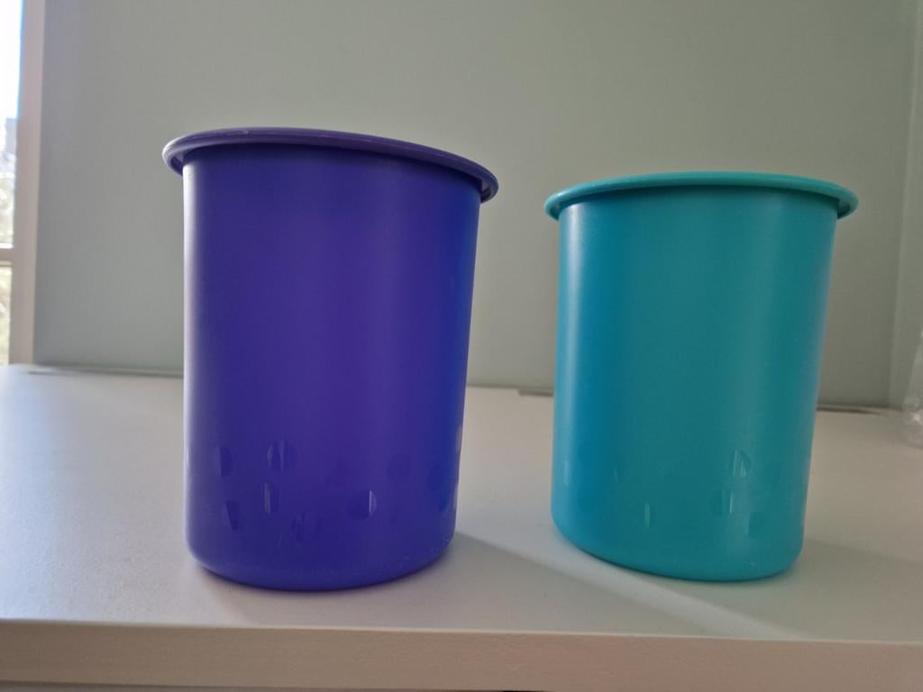 Tupperware voorraadbussen van 1,25 liter, Ophalen of Verzenden, Groen