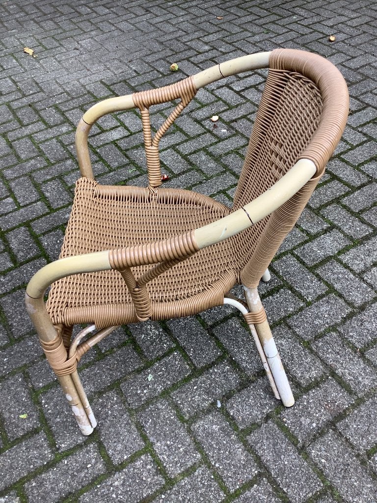 Terrasstoelen, 5 stuks, Ophalen, Gebruikt, Kunststof, Stapelbaar