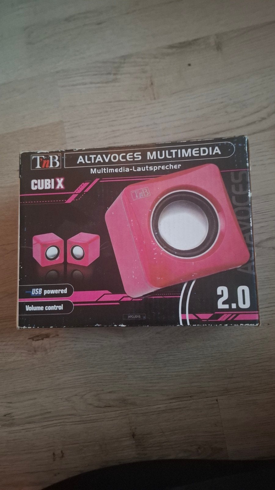 T'nB Cubi X Multimedia Speakers 2.0 - Roze USB, Ophalen of Verzenden, Nieuw, Audiokanaal 2, T'nB