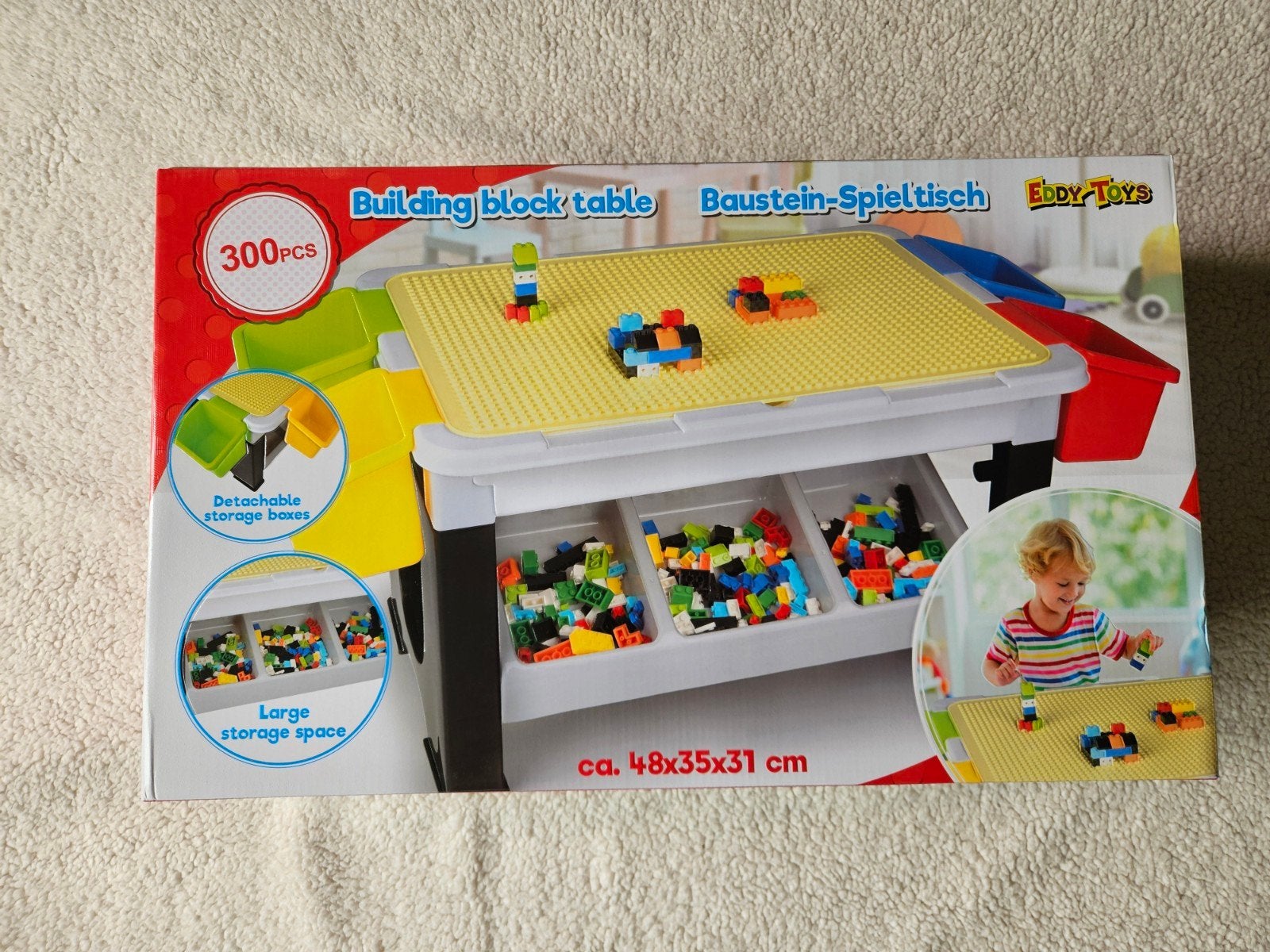Bouwblokken Speeltafel met Opbergruimte - 300 Stuks, Ophalen of Verzenden, Nieuw, Overige merken
