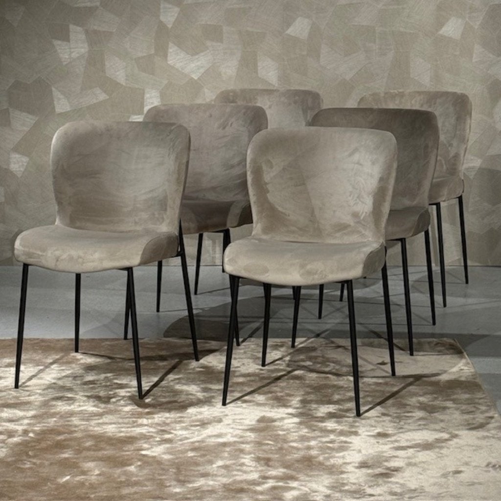 Richmond Interiors Eetkamerstoel Odessa Velvet, Ophalen, Overige kleuren, Nieuw, Stof