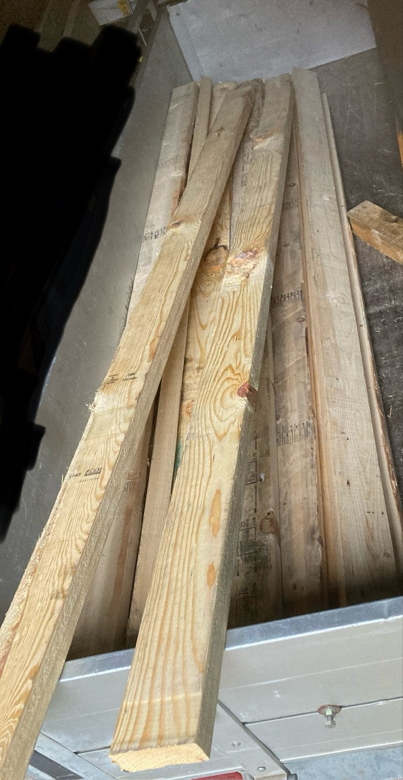 Grenen balkjes 90x38mmx220 - Mooi timmerhout, Doe-het-zelf en Verbouw, Hout en Planken, Ophalen, Gebruikt, 25 tot 50 mm, Grenen